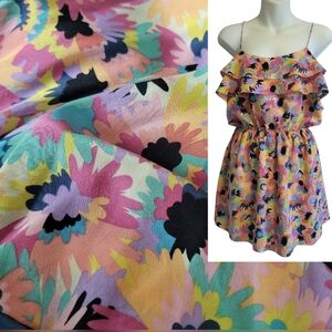 Tibi Silk Multicolor Floral Romper Skort-dress Sz.6